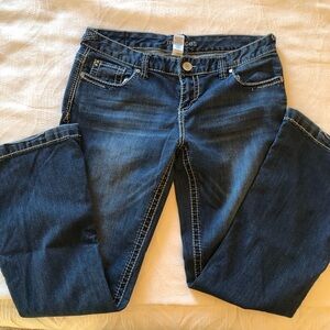 Maurice’s 9/10 Short Flare Jeans. Very soft and comfortable!